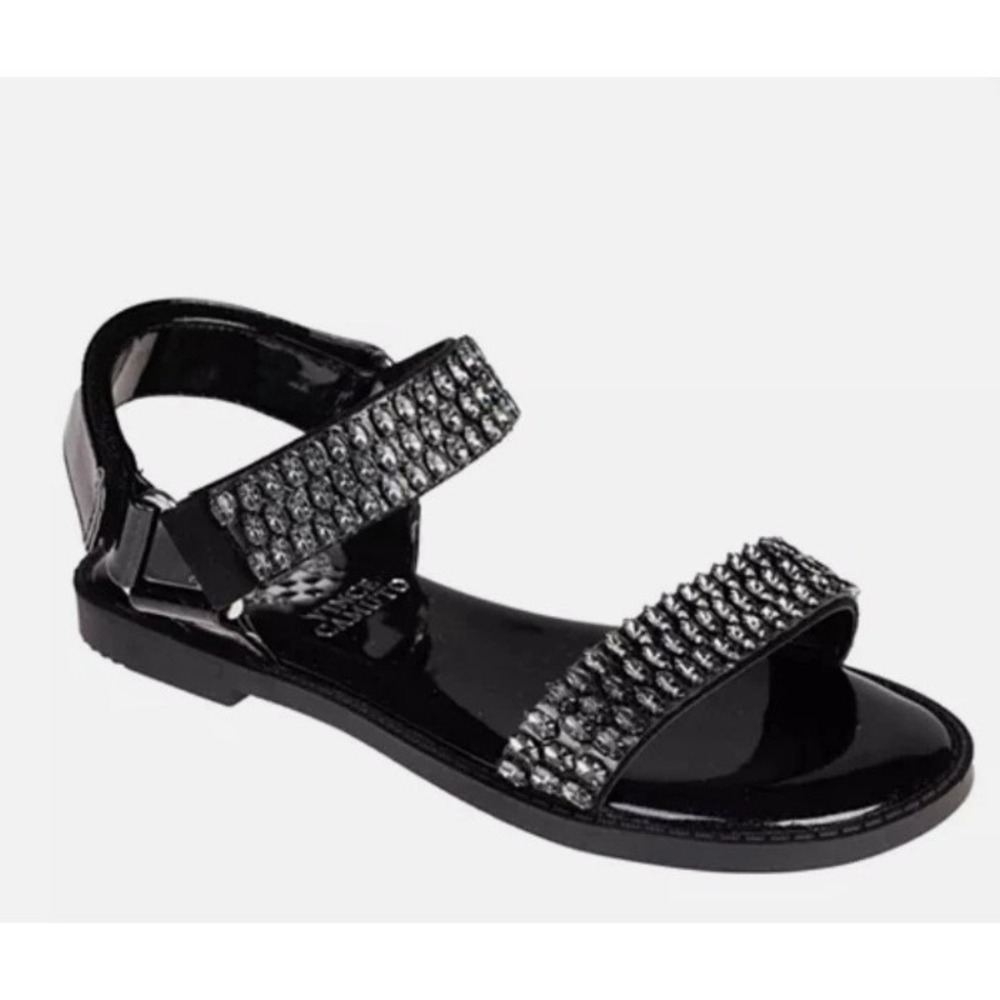 Vince Camuto Rhinestone Jelly Sandals Toddler Girls 6 Black NWOT Sparkly Glitter